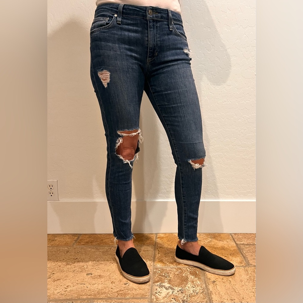 Distressed Dark Wash Joes Jeans - Picture 6 of 13